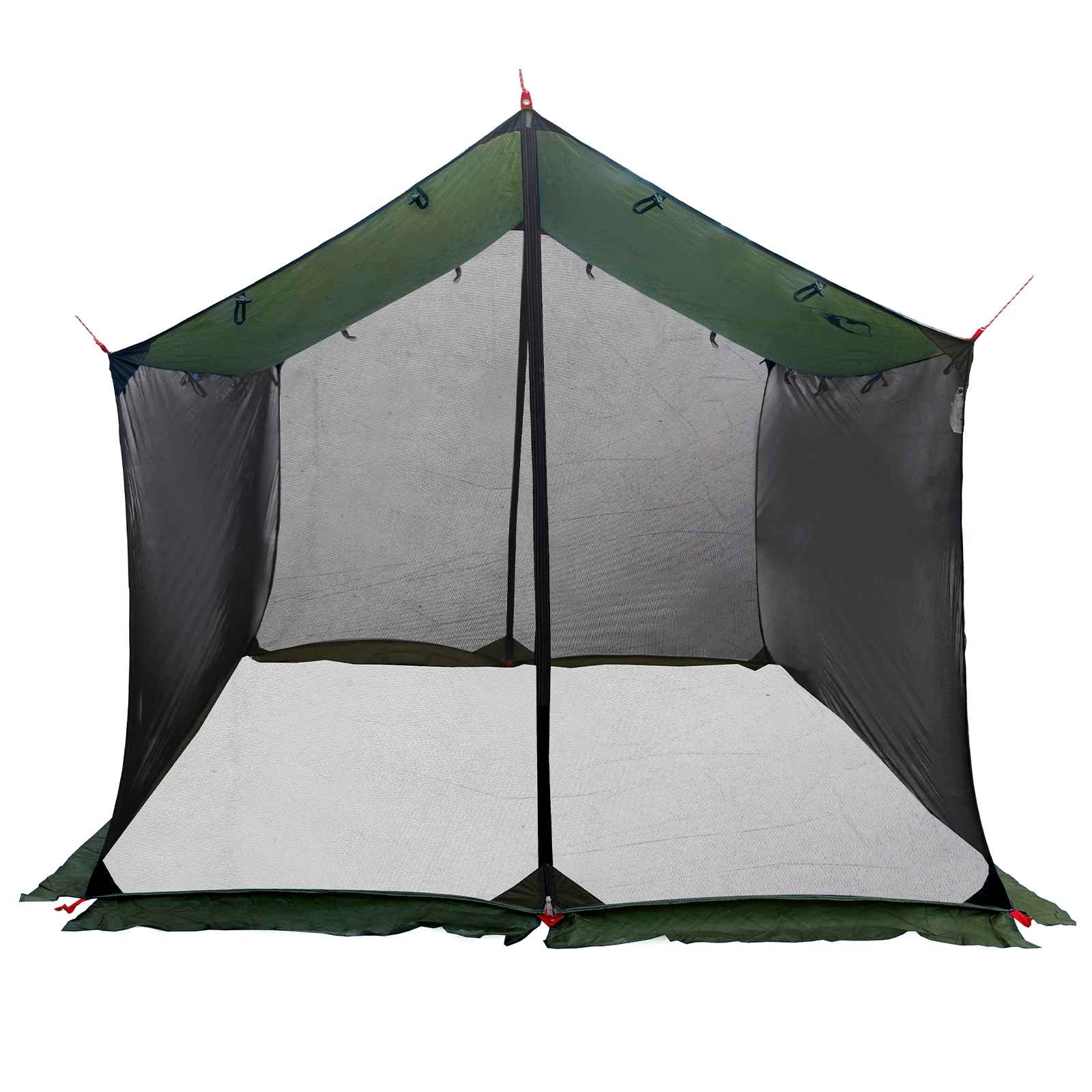 Camping-Tarp mit Netzwänden Olivegrün 340 x 260 x 220 cm