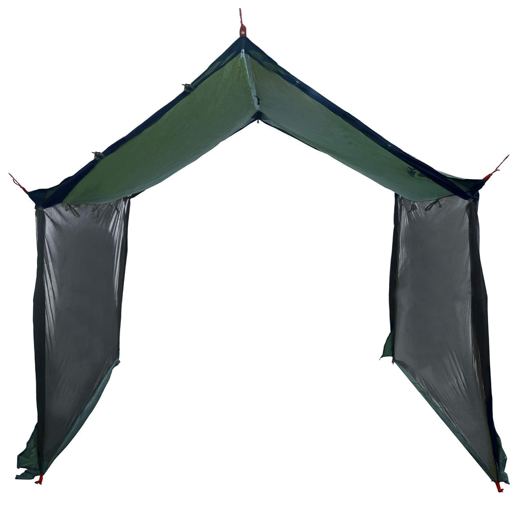 Camping-Tarp mit Netzwänden Olivegrün 340 x 260 x 220 cm