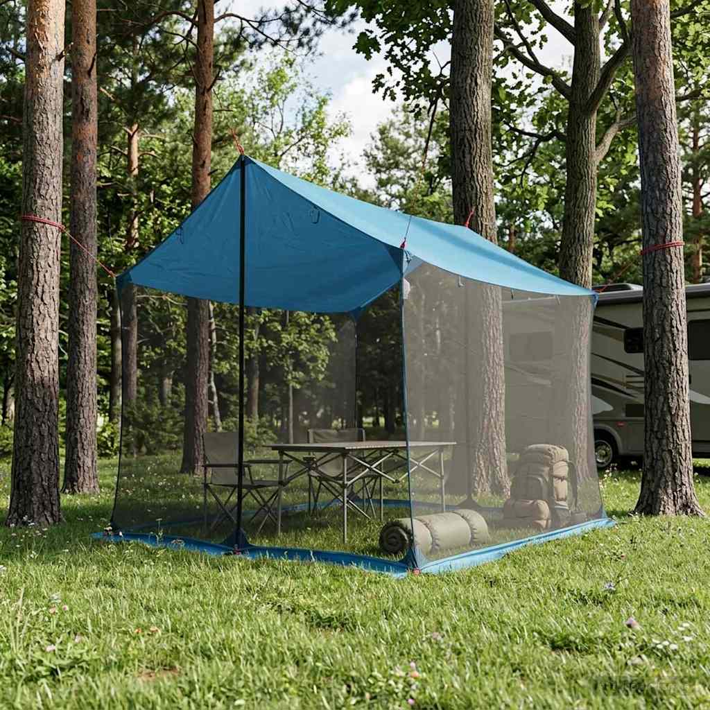 Camping-Tarp mit Netzwänden Blau 270 x 210 x 210 cm