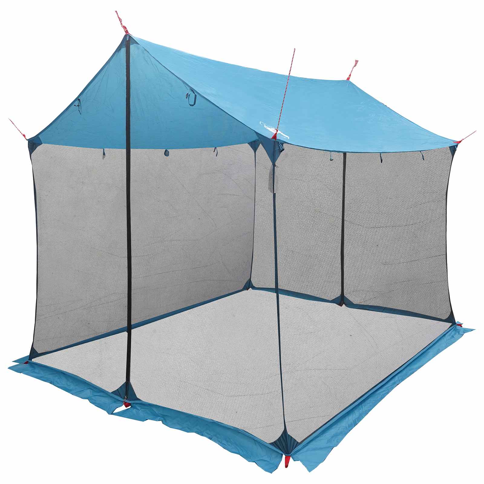 Camping-Tarp mit Netzwänden Blau 270 x 210 x 210 cm
