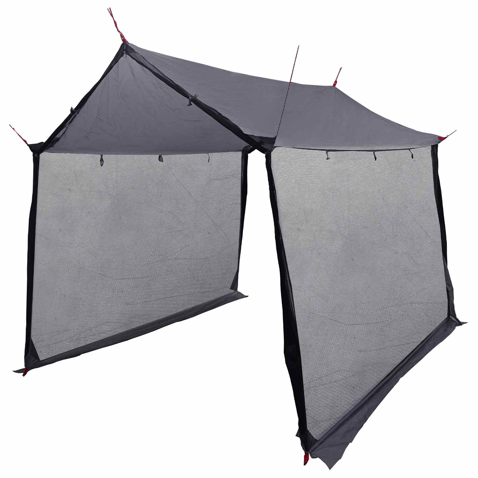 Camping-Tarp mit Netzwänden Grau und Orange 270 x 210 x 210 cm