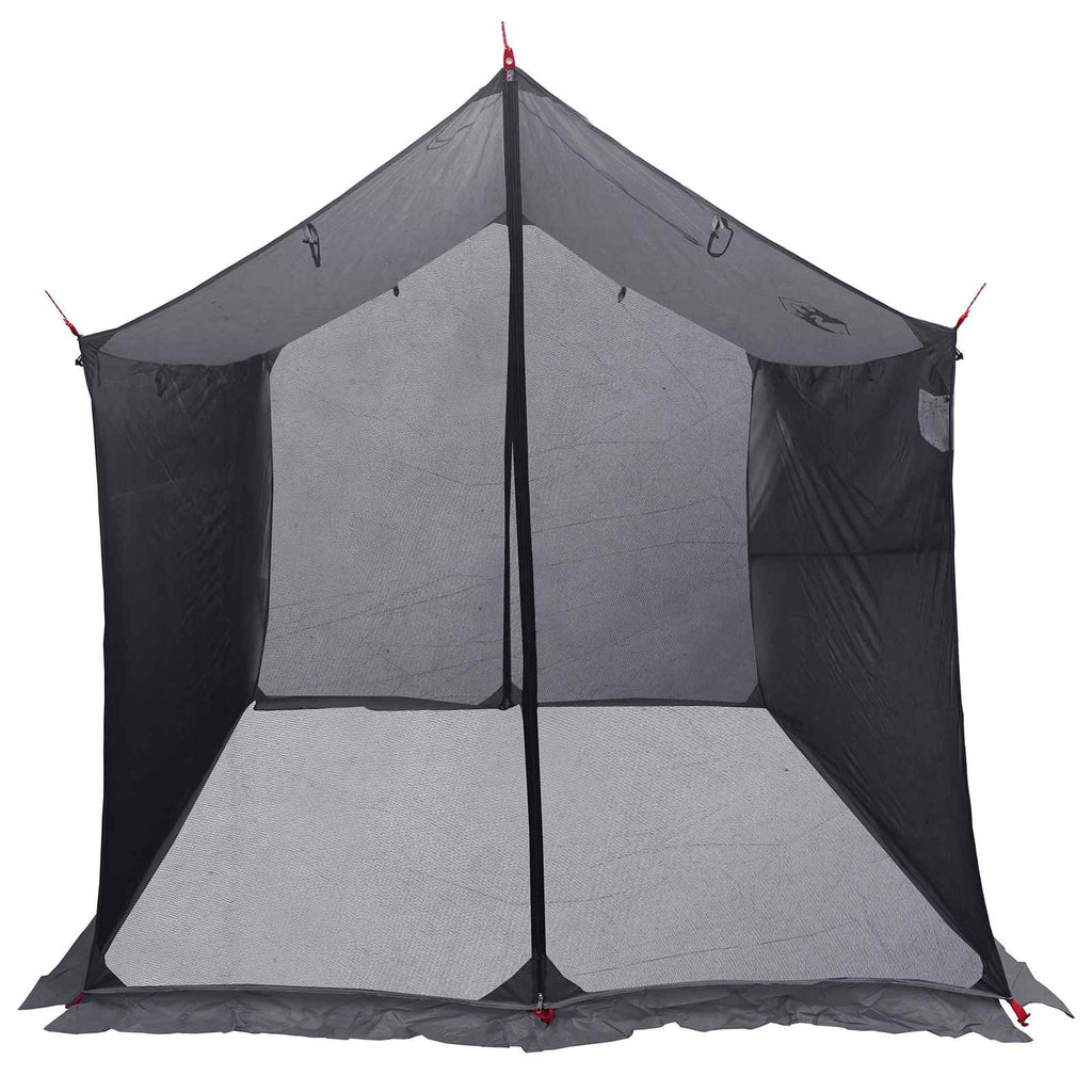 Camping-Tarp mit Netzwänden Grau und Orange 270 x 210 x 210 cm