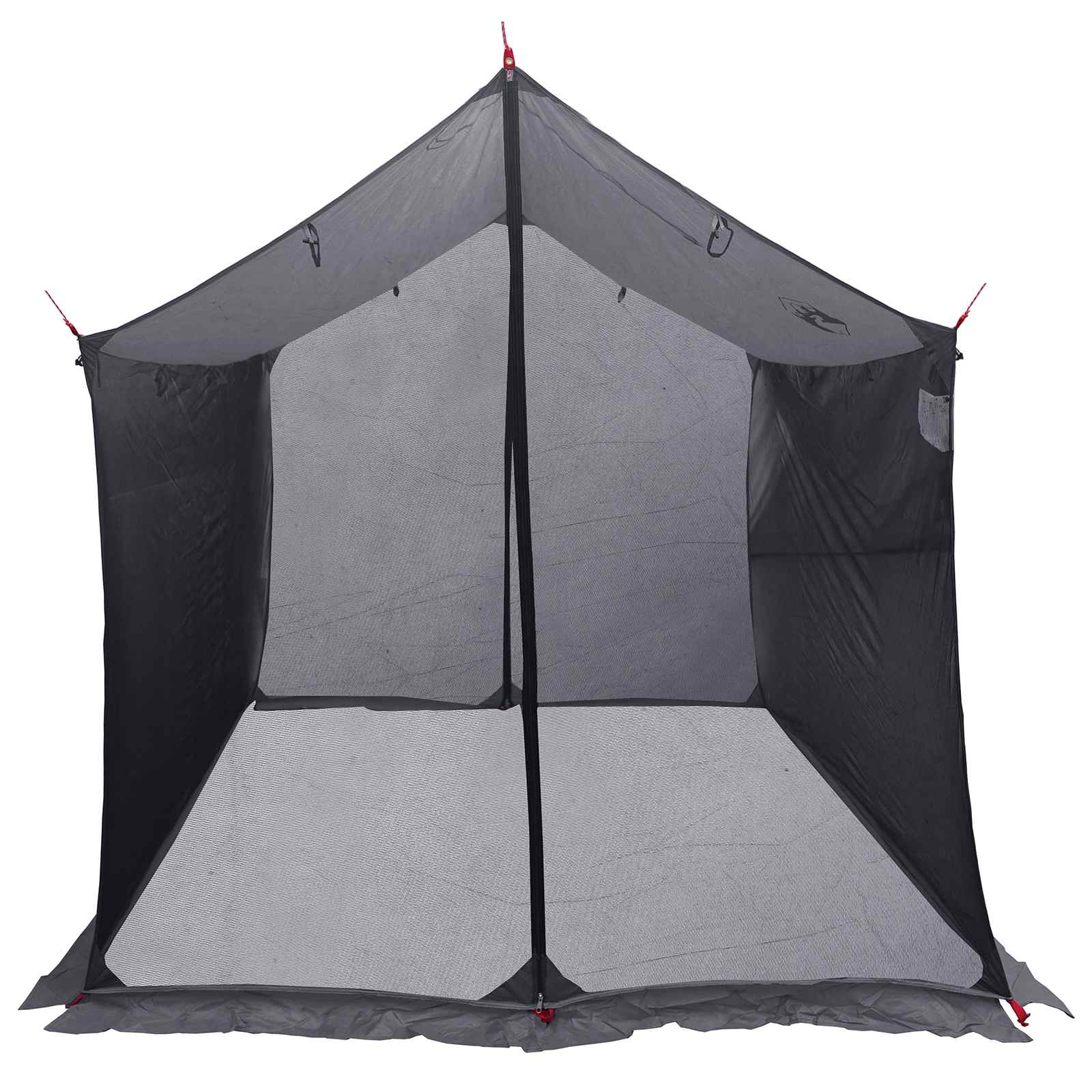Camping-Tarp mit Netzwänden Grau und Orange 270 x 210 x 210 cm