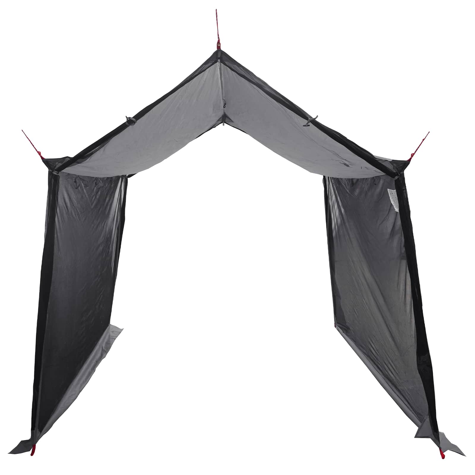 Camping-Tarp mit Netzwänden Grau und Orange 270 x 210 x 210 cm