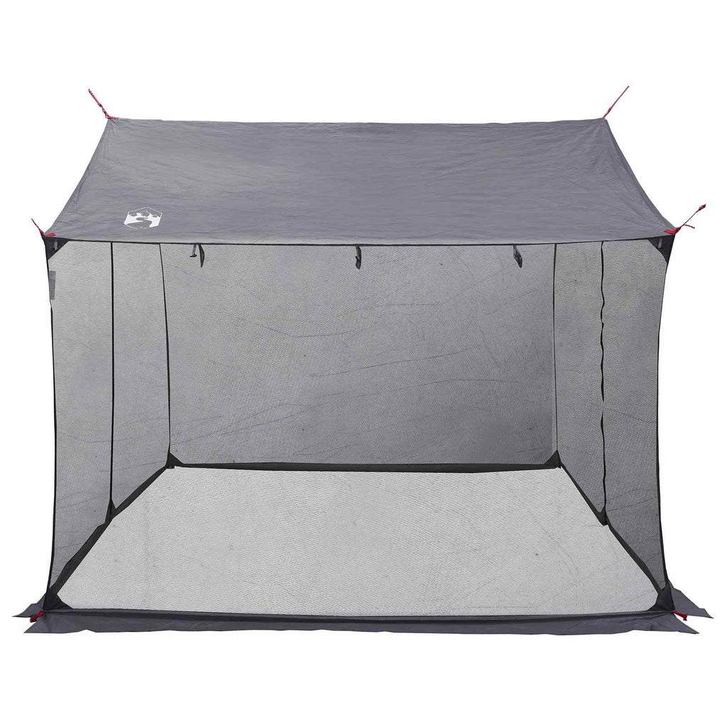 Camping-Tarp mit Netzwänden Grau und Orange 270 x 210 x 210 cm