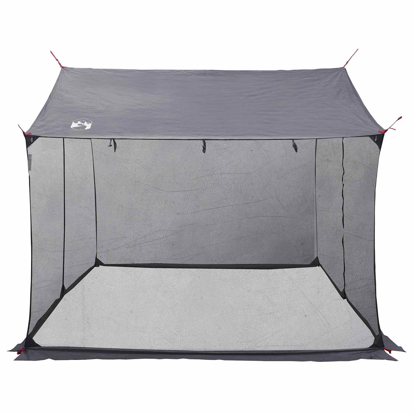 Camping-Tarp mit Netzwänden Grau und Orange 270 x 210 x 210 cm