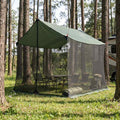 Camping-Tarp mit Netzwänden Olivegrün 270 x 210 x 210 cm