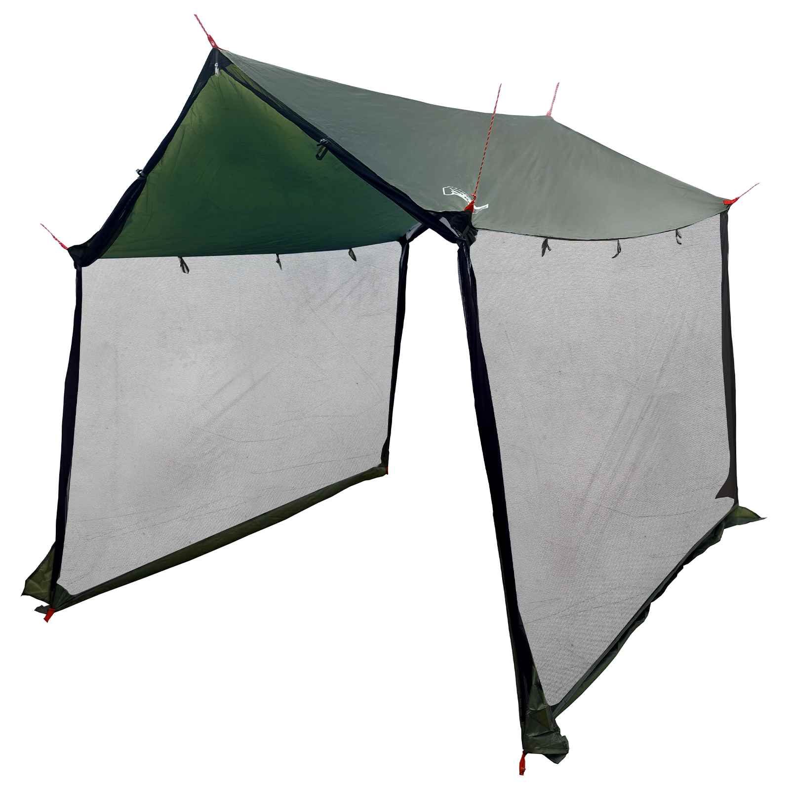 Camping-Tarp mit Netzwänden Olivegrün 270 x 210 x 210 cm