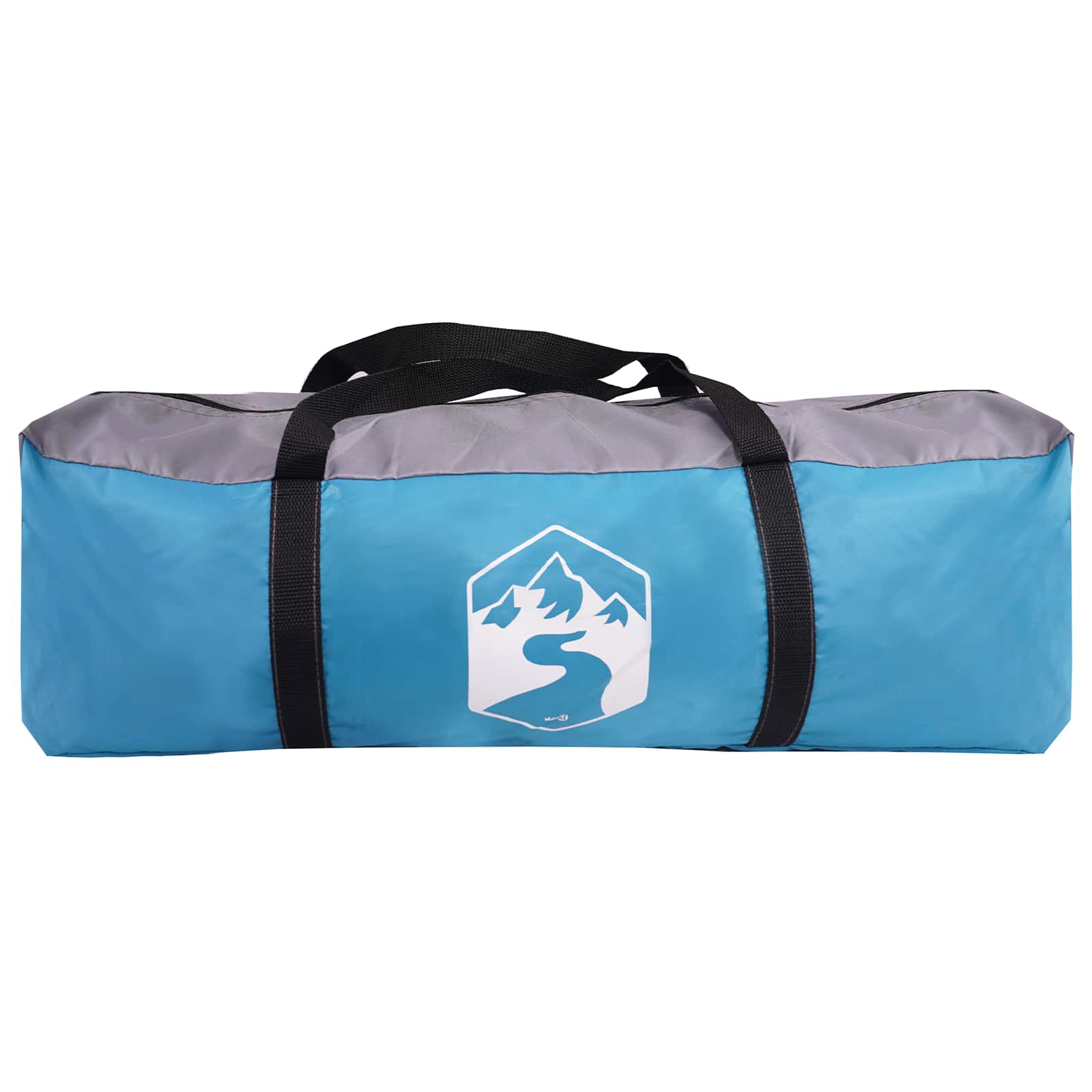 Hütten-Zelt mit Dach Blau 4-Personen Polyester und Stahl