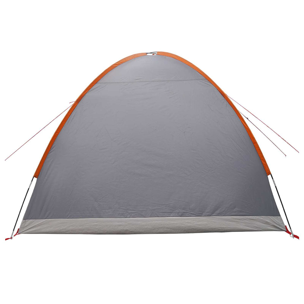 Hütten-Zelt Grau und Orange 4-Personen Polyester und Stahl