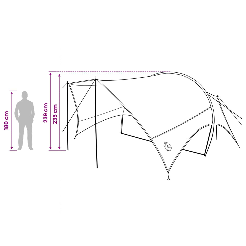 Camping Tarp Wasserfest Blau 550 x 400 x 230 cm