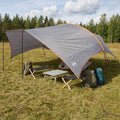 Camping Tarp Wasserfest Grau und Orange 695 x 580 x 200 cm