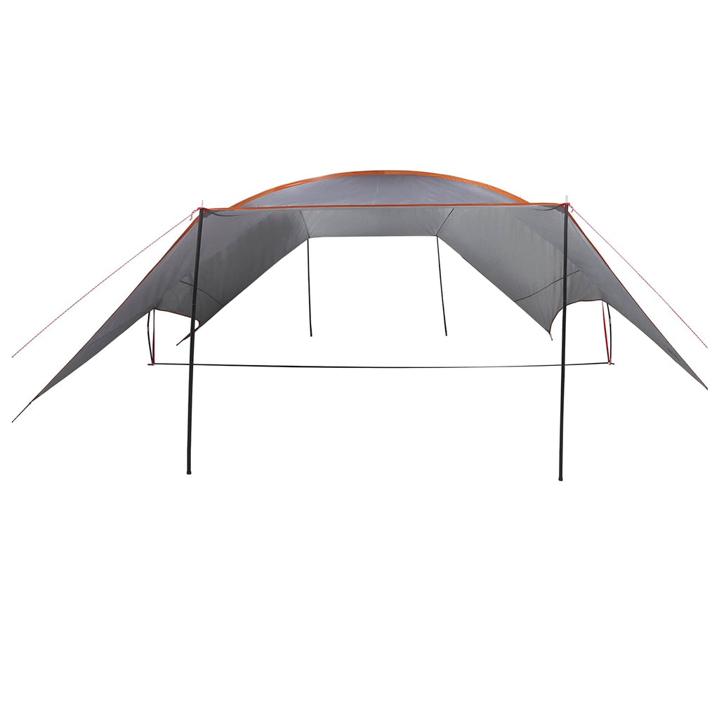 Camping Tarp Wasserfest Grau und Orange 695 x 580 x 200 cm