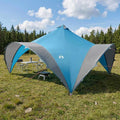 Party-Zelt mit Dach Blau 500 x 500 x 350 cm Polyester und Stahl