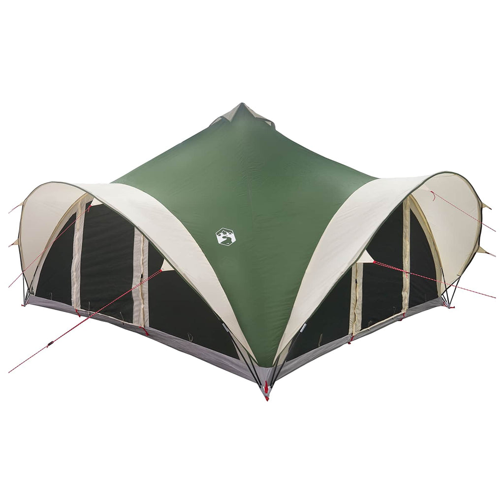 Tipi Zelt mit Dach Grün 18-Personen Polyester und Stahl