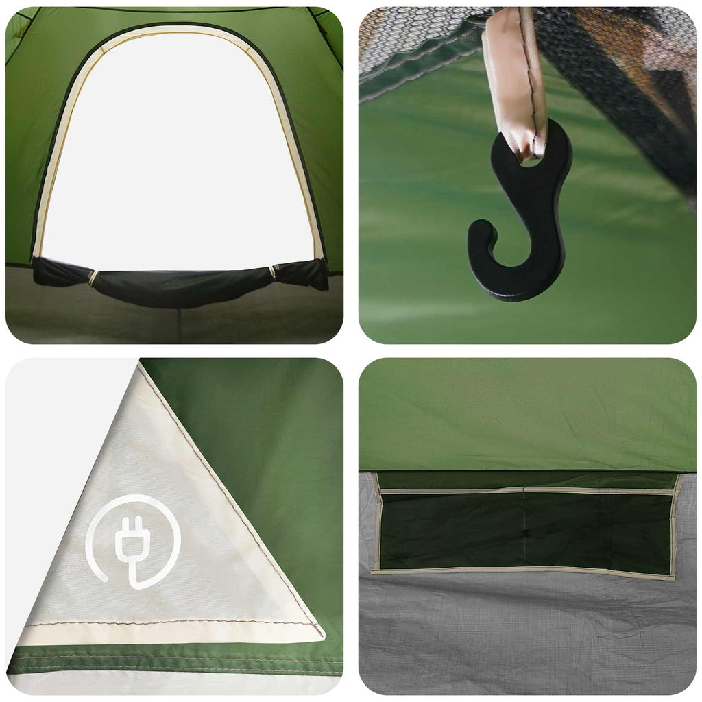 Campingzelt mit Dach mit Luftentlüftung Grün 190 x 140 x 105 cm