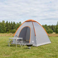 Campingzelt mit Dach Grau und Orange 190 x 140 x 105 cm