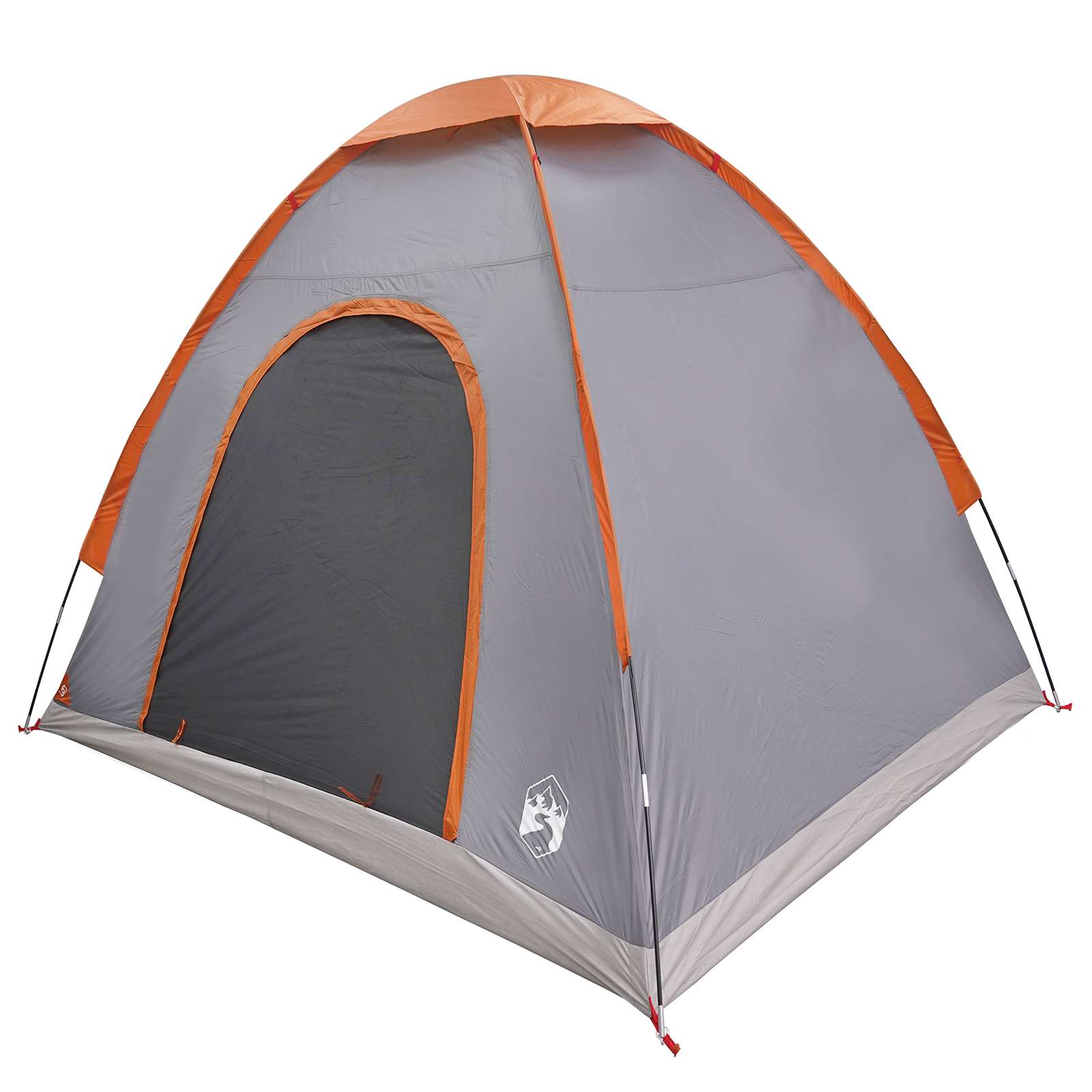 Campingzelt mit Dach Grau und Orange 190 x 140 x 105 cm