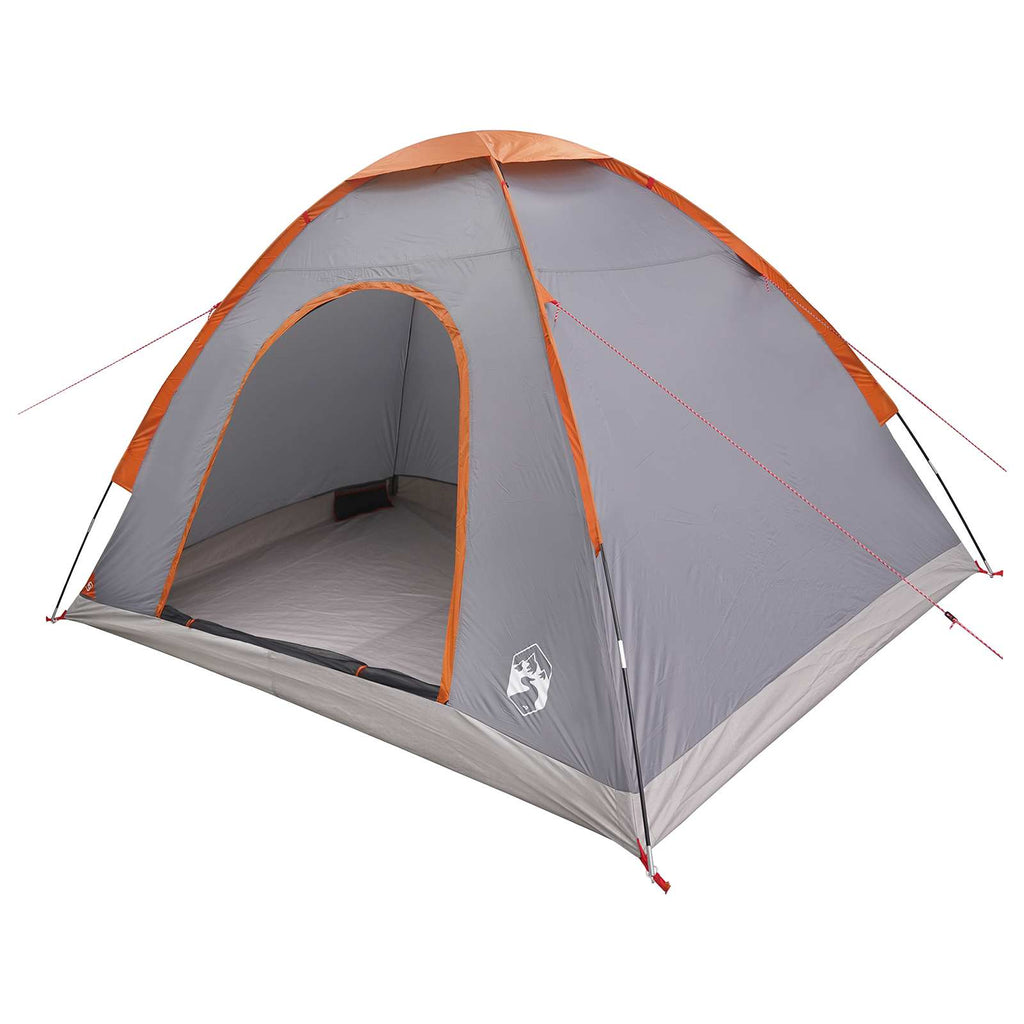 Campingzelt mit Dach Grau und Orange 275 x 215 x 125 cm
