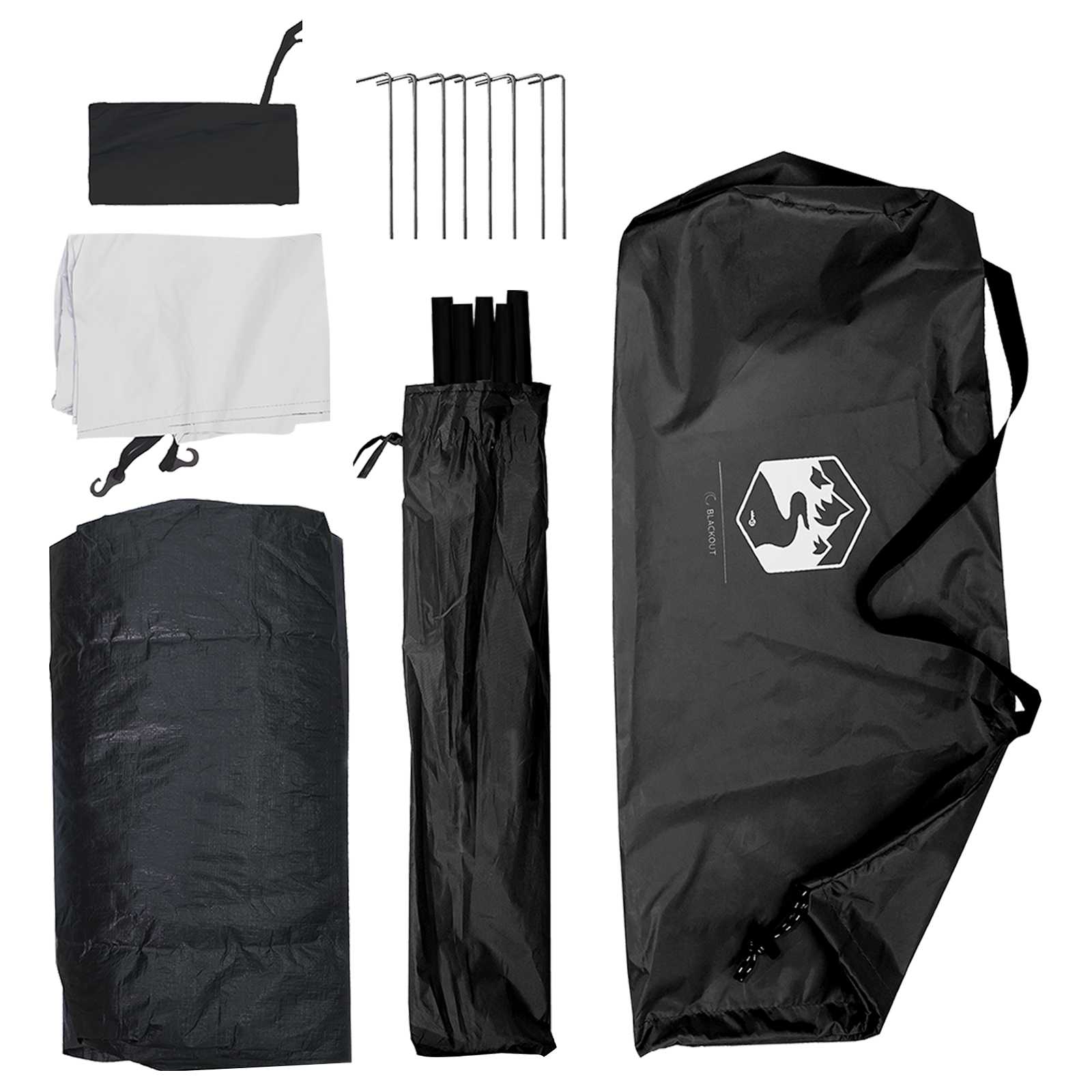Campingzelt mit Dach Weiß Blackout 275 x 215 x 125 cm