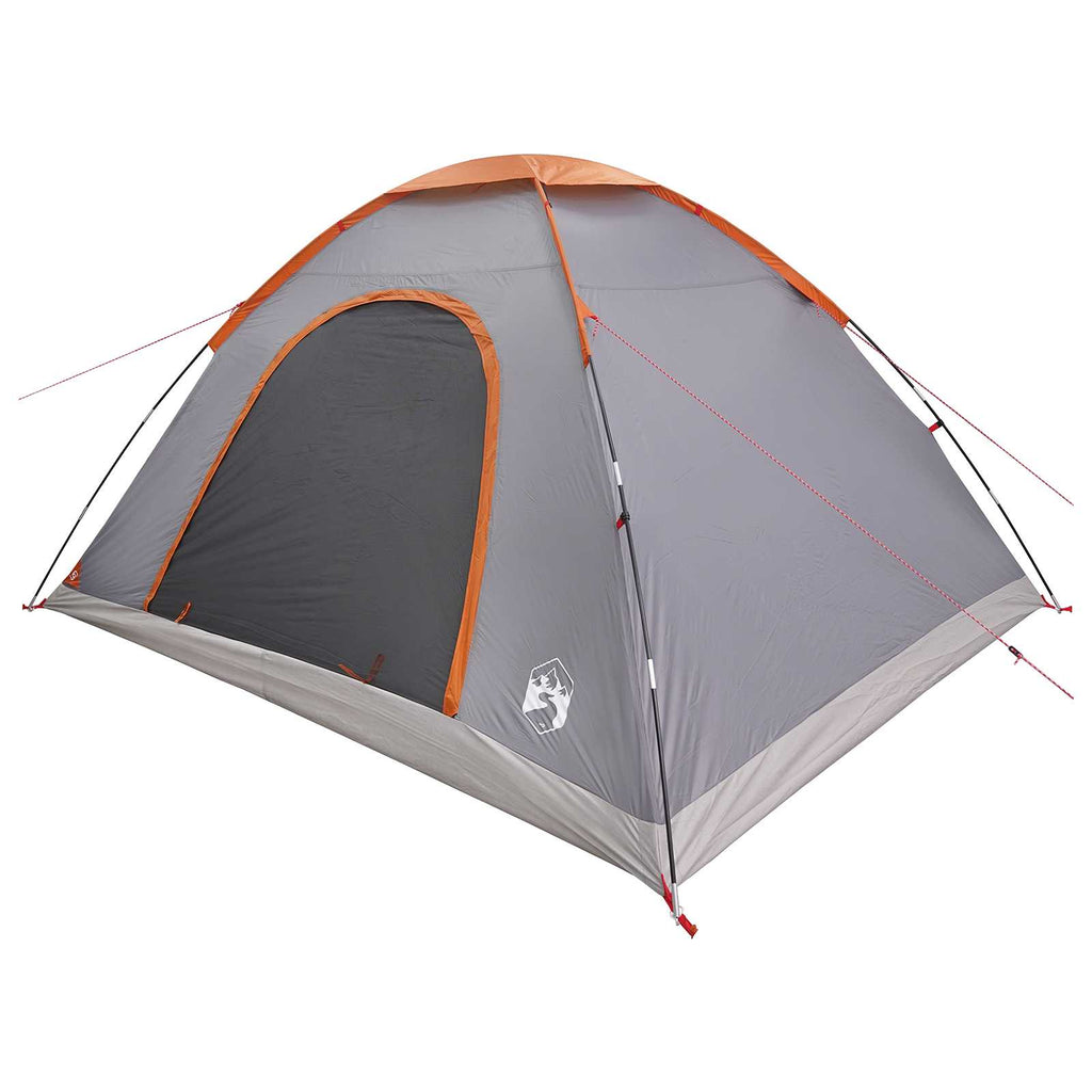 Campingzelt mit Dach Grau und Orange 335 x 275 x 180 cm