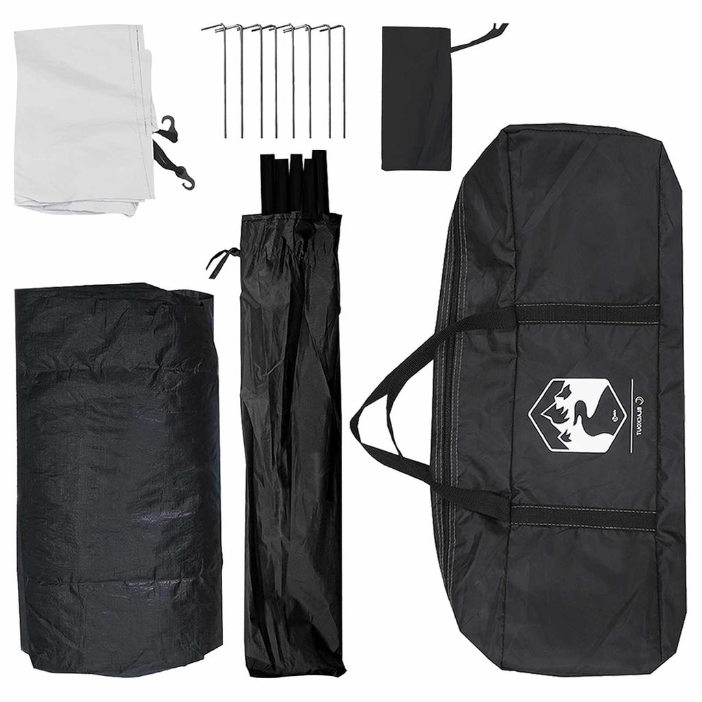 Campingzelt mit Dach Weiß Blackout 335 x 275 x 180 cm