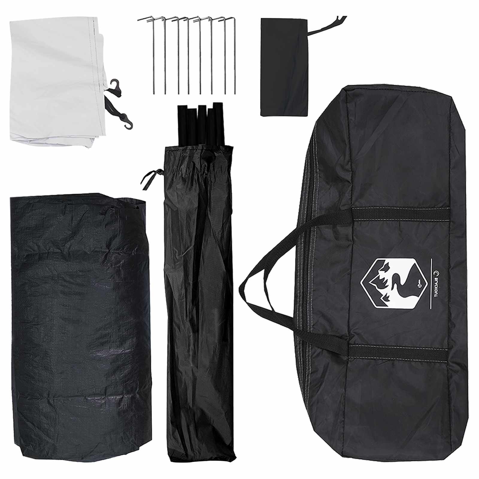 Campingzelt mit Dach Weiß Blackout 335 x 275 x 180 cm