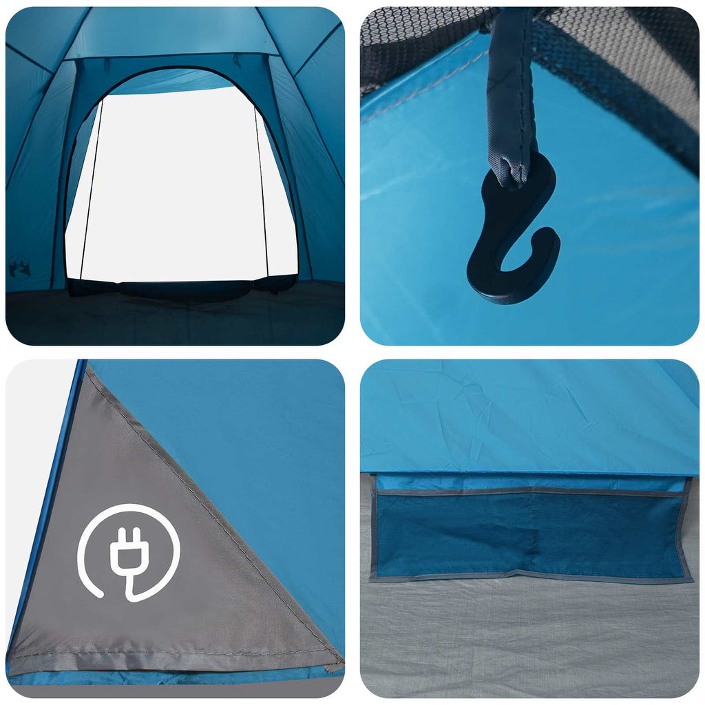 Campingzelt mit Dach Blau 2-Personen Polyester und Stahl