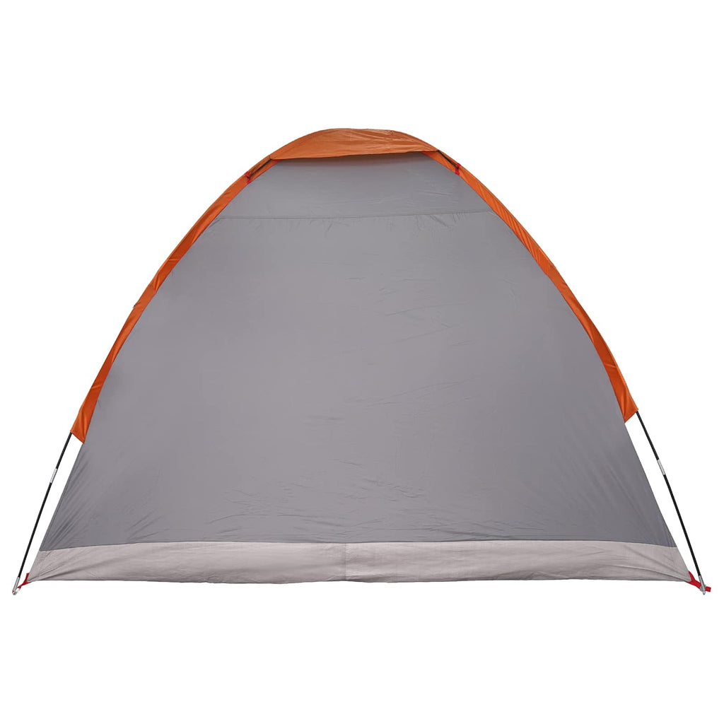 Campingzelt Grau und Orange 2-Personen Polyester und Stahl
