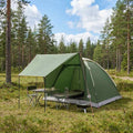 Campingzelt mit Dach Grün 4-Personen Polyester und Stahl
