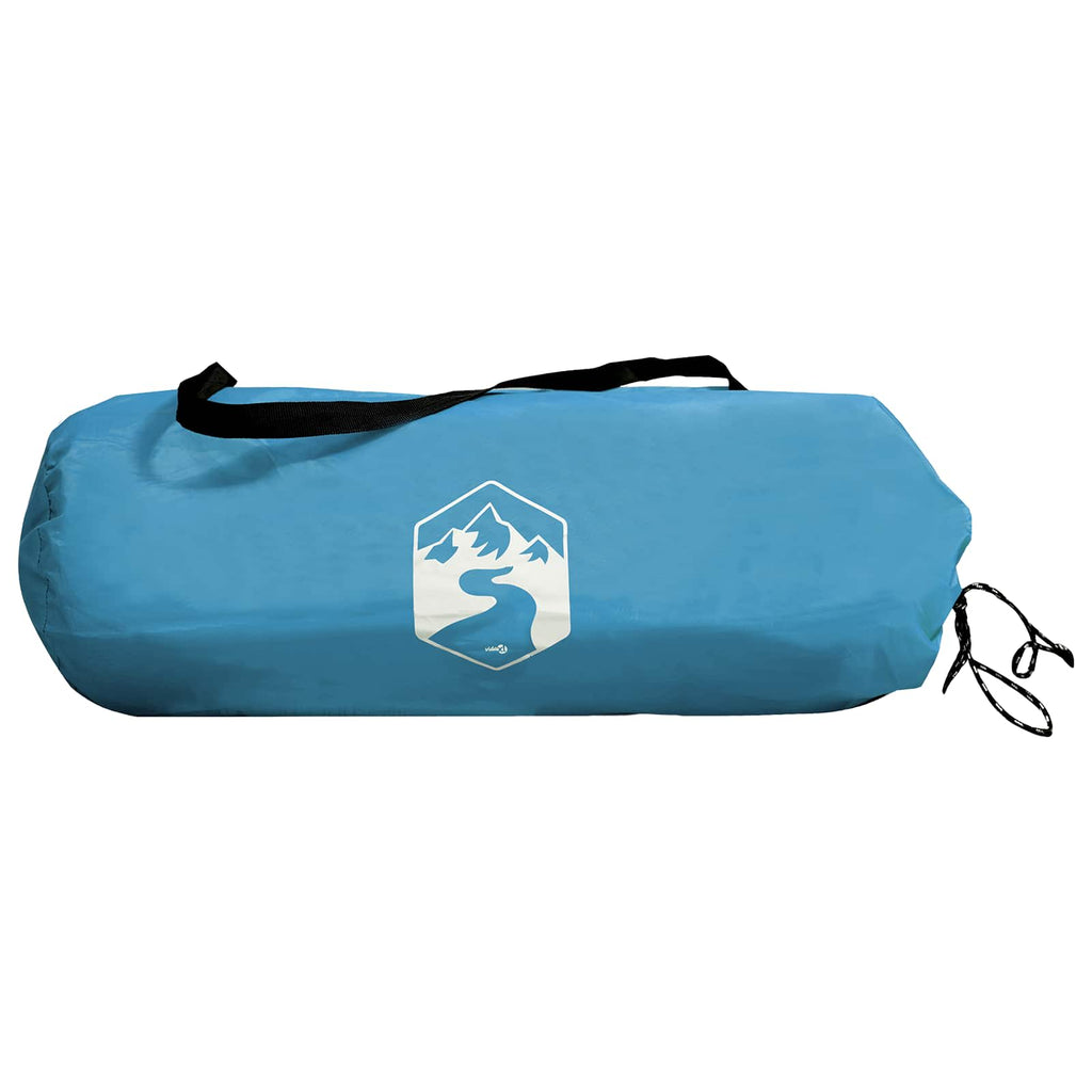 Campingzelt mit Dach Blau 4-Personen Polyester und Stahl