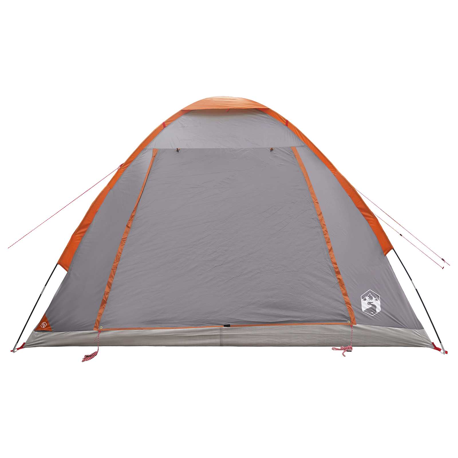 Campingzelt Grau und Orange 4-Personen Polyester und Stahl