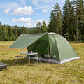 Campingzelt mit Dach Grün 6-Personen Polyester und Stahl