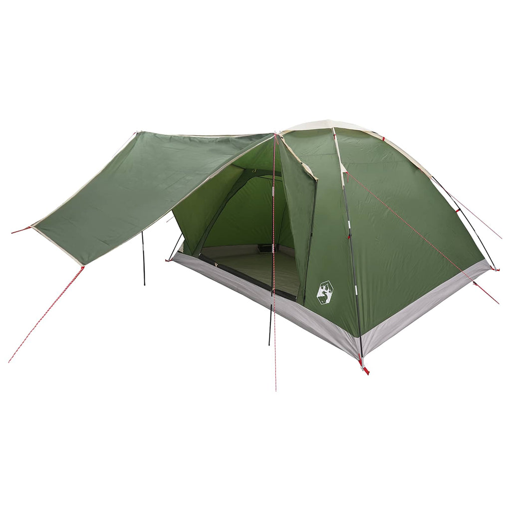 Campingzelt mit Dach Grün 6-Personen Polyester und Stahl