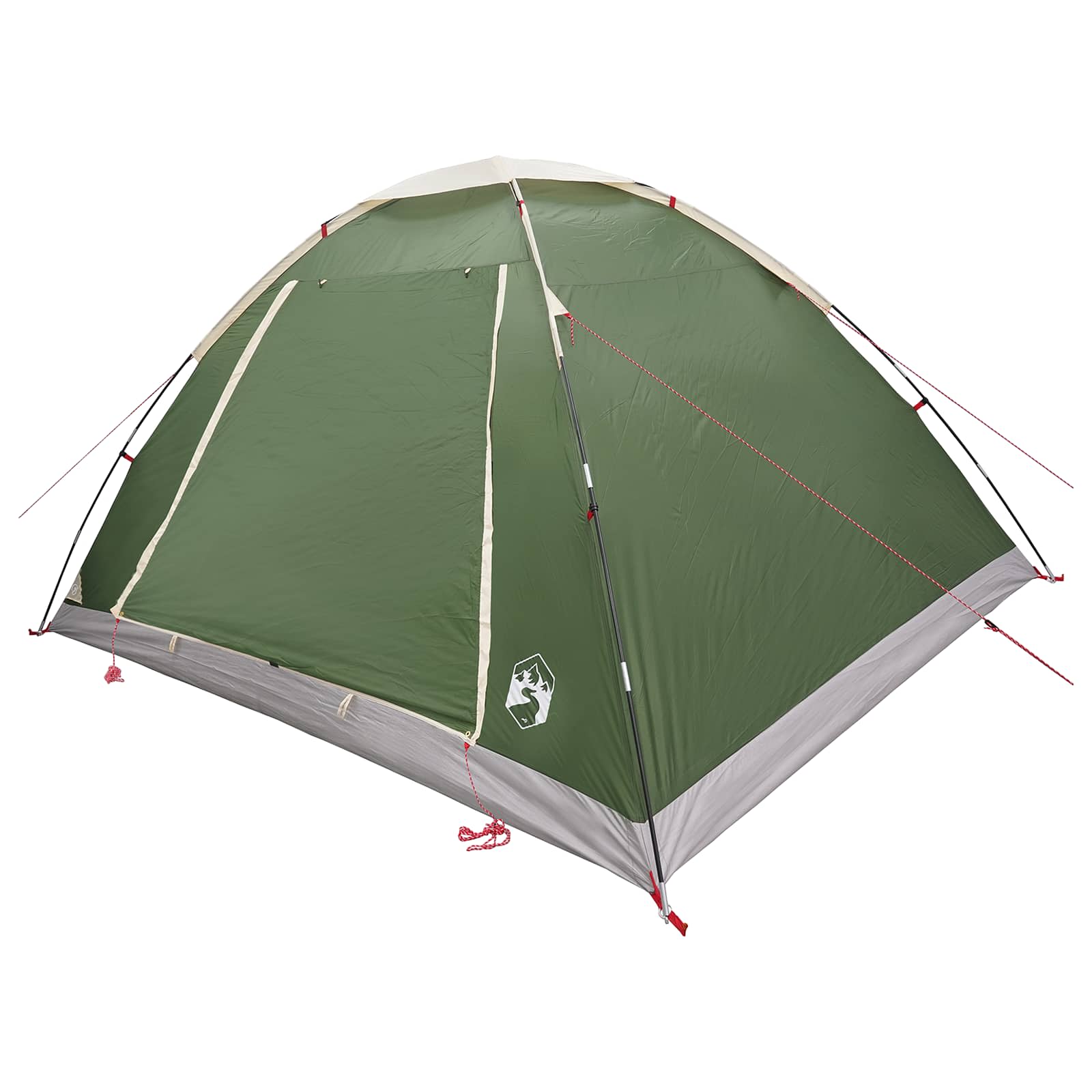 Campingzelt mit Dach Grün 6-Personen Polyester und Stahl