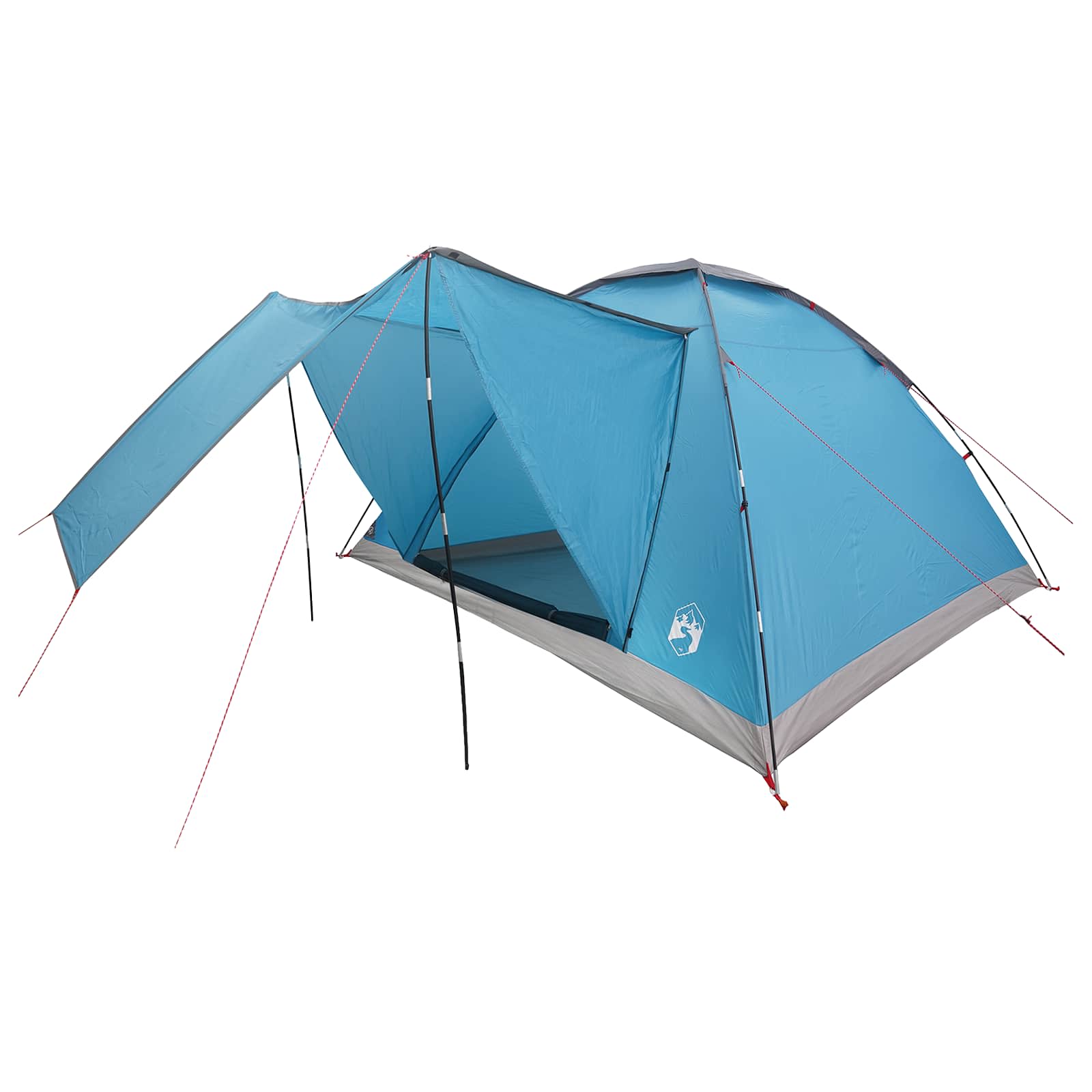 Campingzelt mit Dach Blau 6-Personen Polyester und Stahl