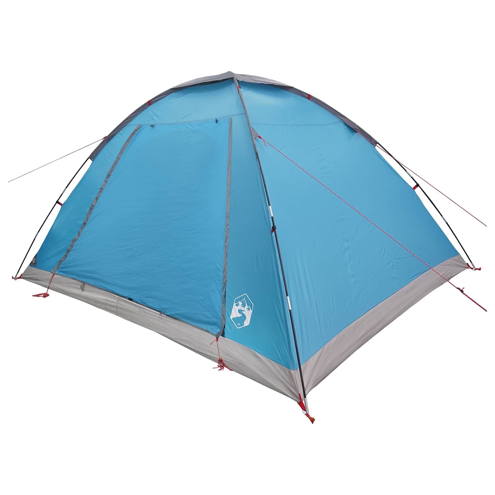 Campingzelt mit Dach Blau 6-Personen Polyester und Stahl