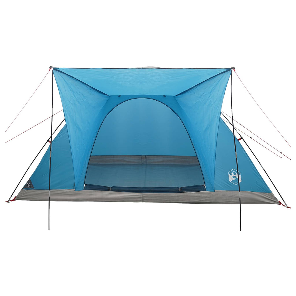 Campingzelt mit Dach Blau 6-Personen Polyester und Stahl