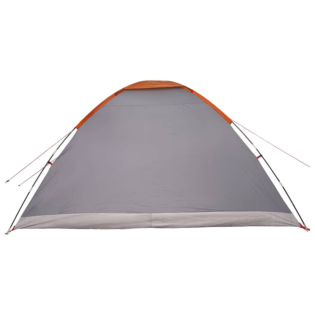 Campingzelt Grau und Orange 6-Personen Polyester und Stahl