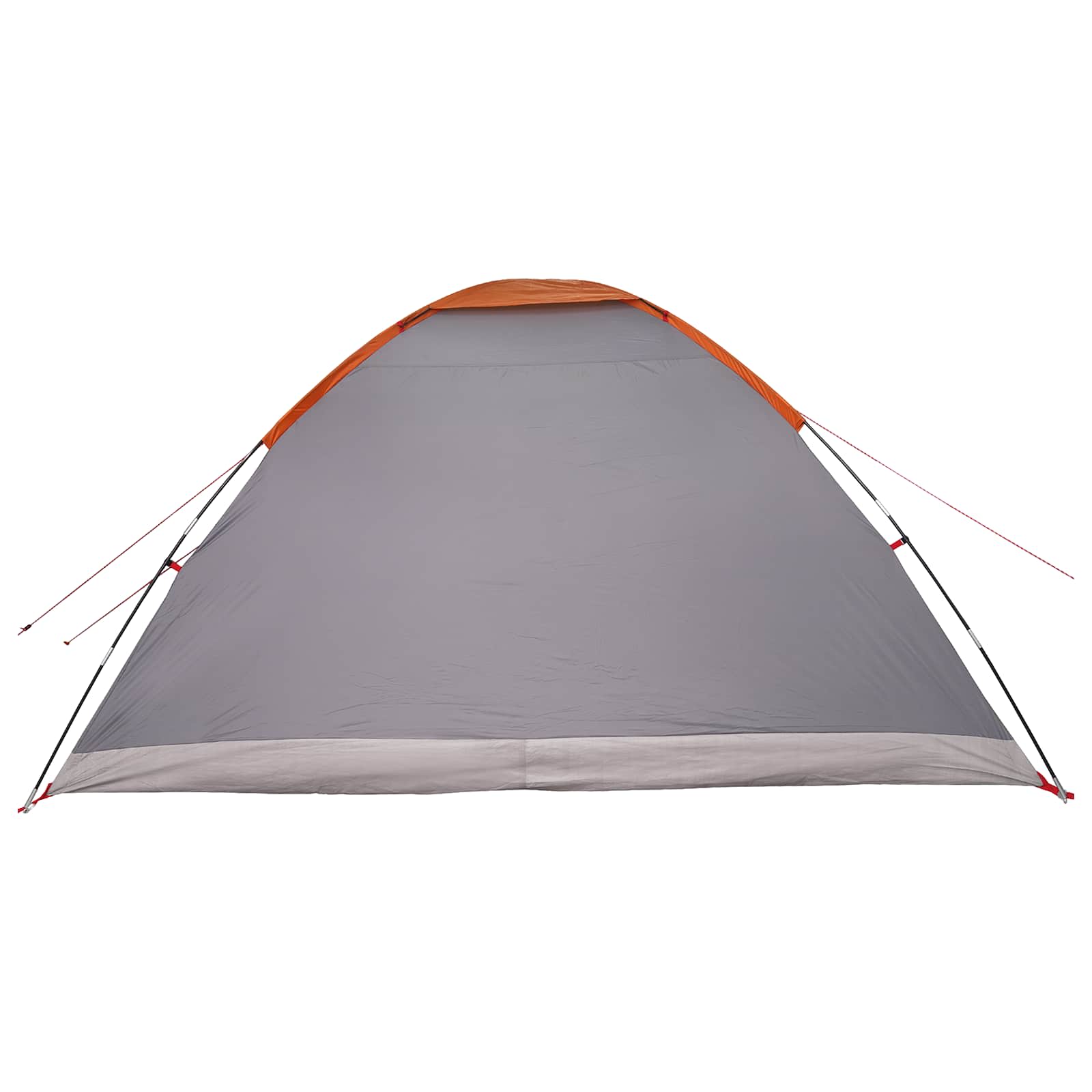 Campingzelt Grau und Orange 6-Personen Polyester und Stahl