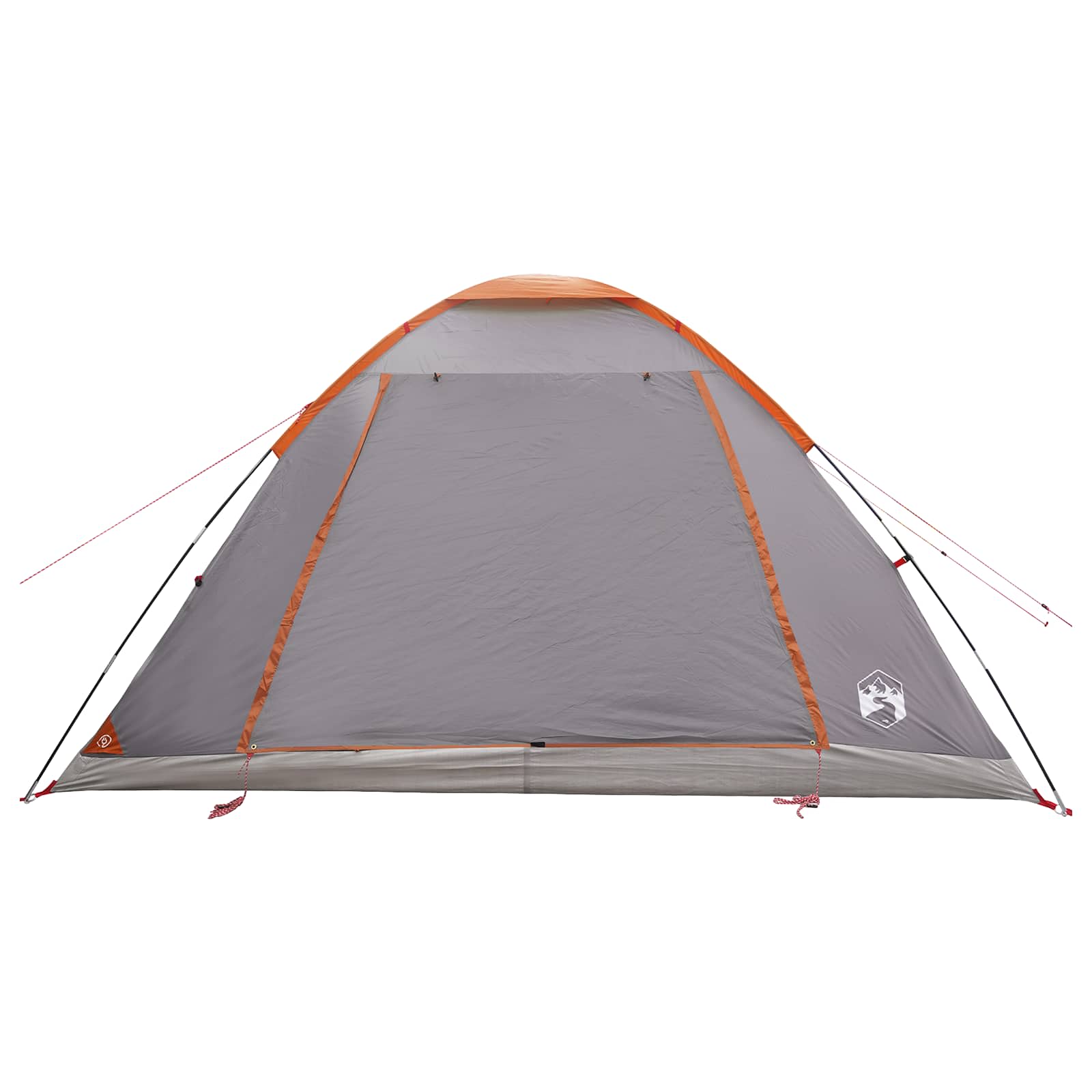 Campingzelt Grau und Orange 6-Personen Polyester und Stahl