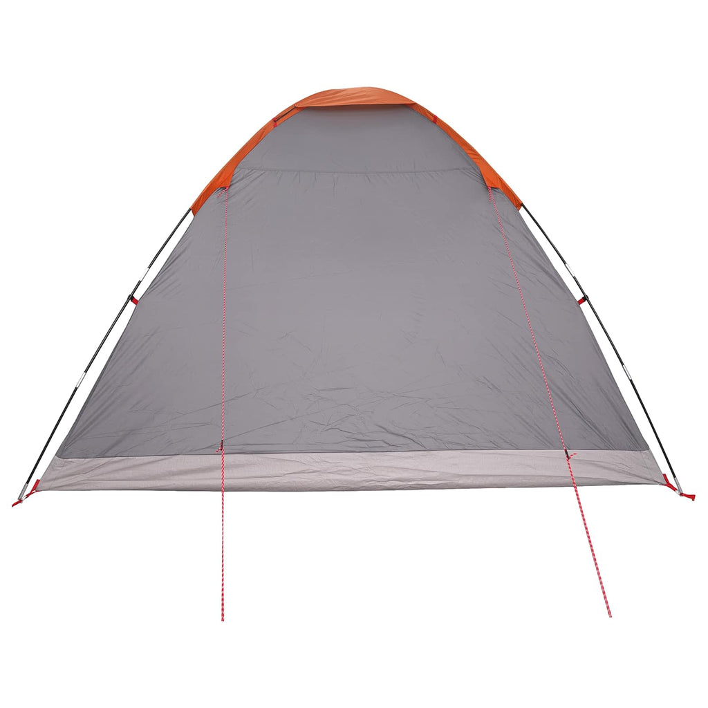 Campingzelt Grau und Orange 6-Personen Polyester und Stahl