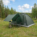 Campingzelt Olivegrün 335 x 275 x 180 cm Polyester und Stahl