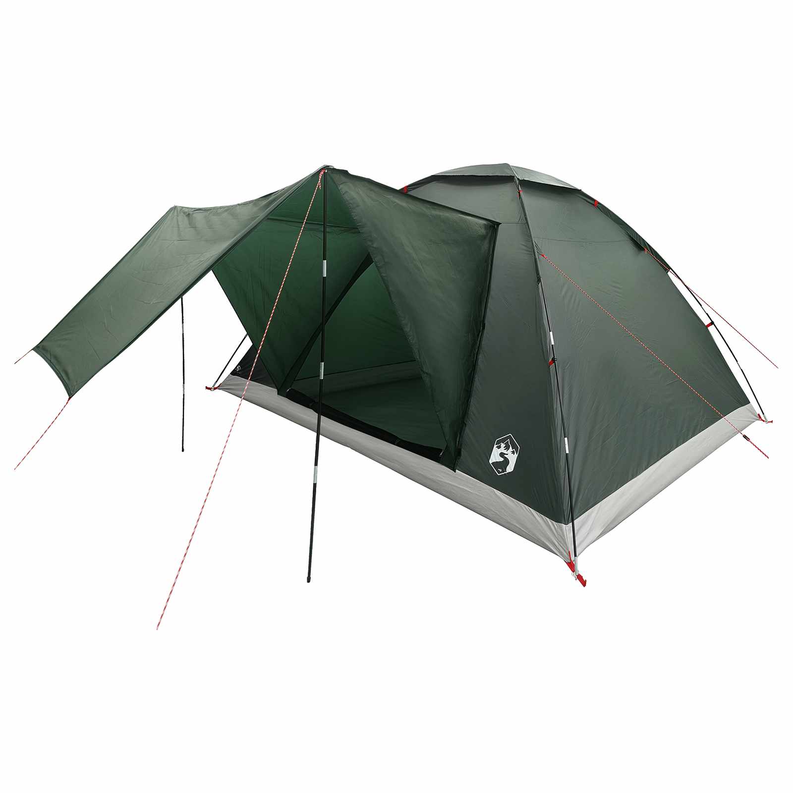 Campingzelt Olivegrün 335 x 275 x 180 cm Polyester und Stahl
