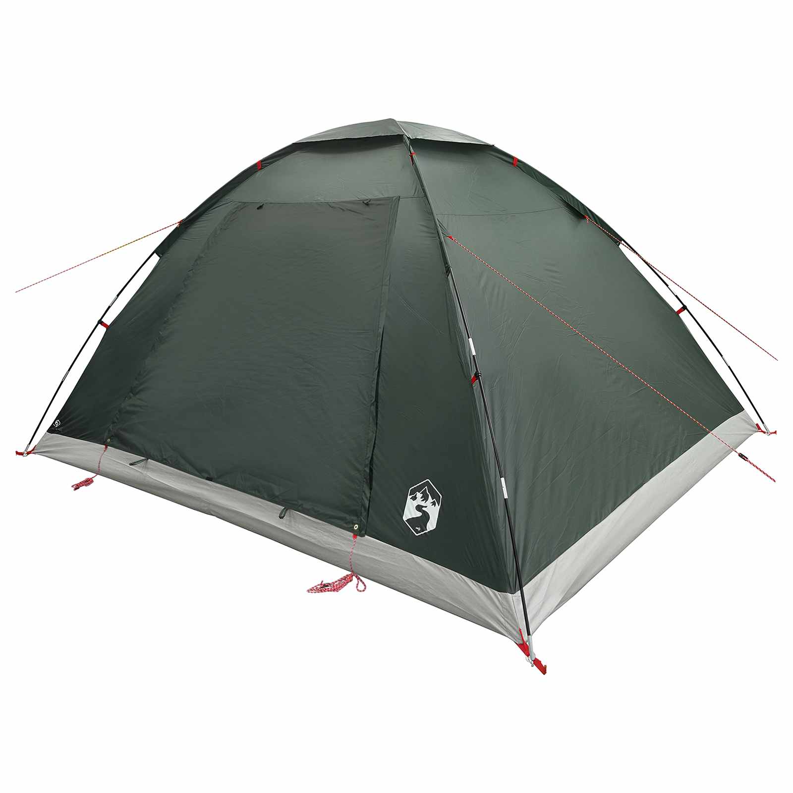 Campingzelt Olivegrün 335 x 275 x 180 cm Polyester und Stahl
