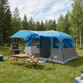 Tunnelzelt mit Dach Blau 366 x 244 x 198 cm Polyester und Stahl
