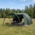 Tunnelzelt Olivegrün 370 x 275 x 210 cm Polyester und Stahl
