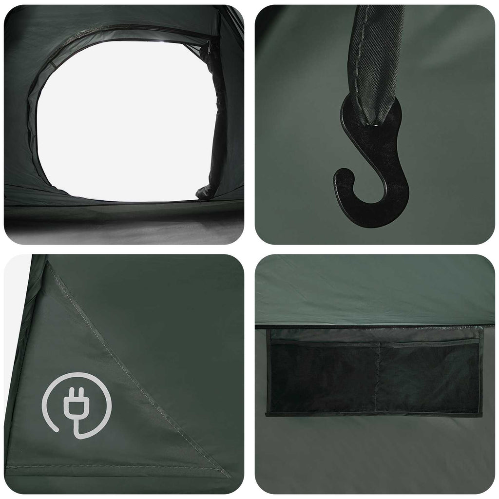 Sofort Zelt Olivegrün 305 x 215 x 140 cm Polyester und Stahl