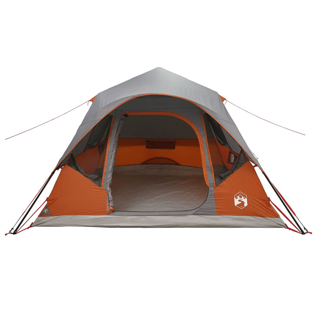 Sofort Zelt mit Dach Grau und Orange 305 x 275 x 190 cm