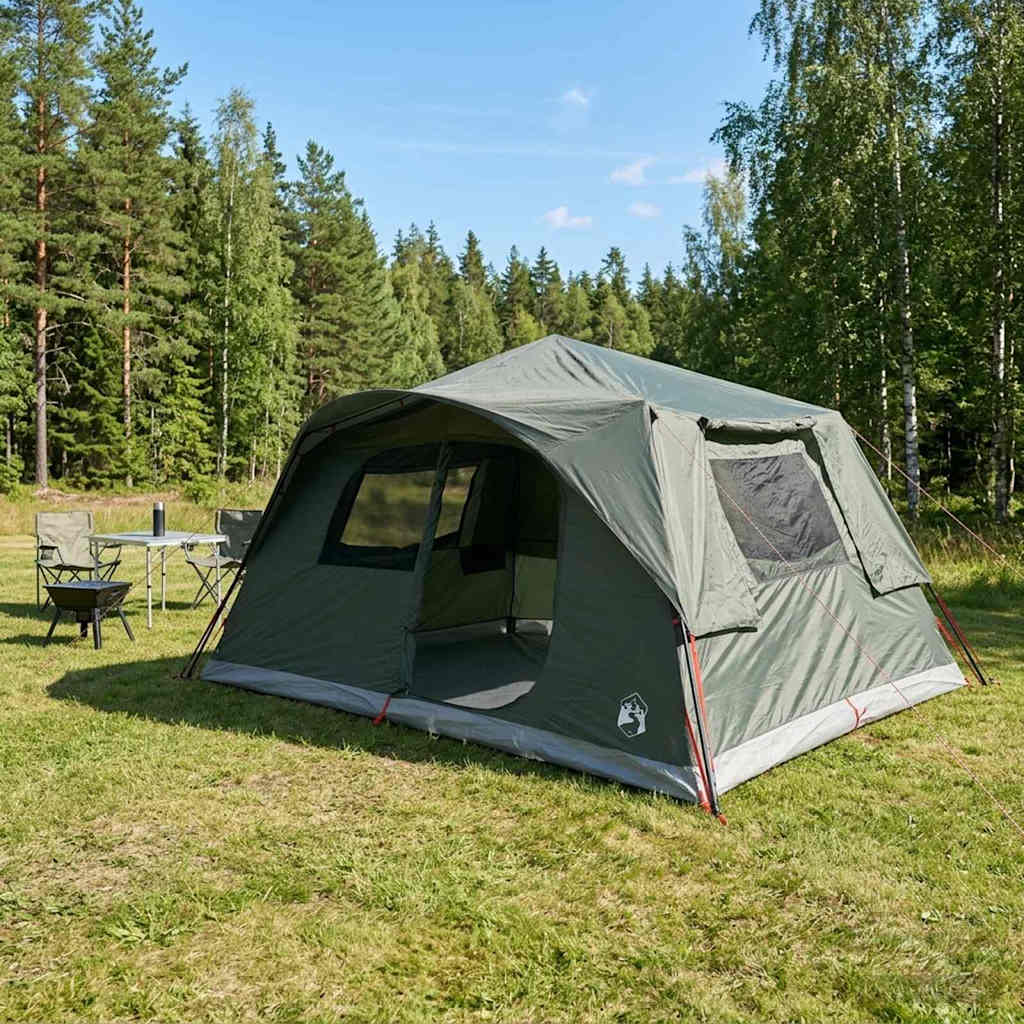Sofort Zelt Olivegrün 365 x 280 x 200 cm Polyester und Stahl